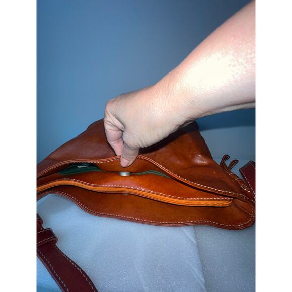 Conte Di Cavour Italy Brown Leather
Shoulder Bag - Picture 14 of 14